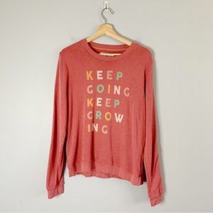 Anthropologie Ribbed Scoop Neck Long Sleeve Top Shirt Blouse